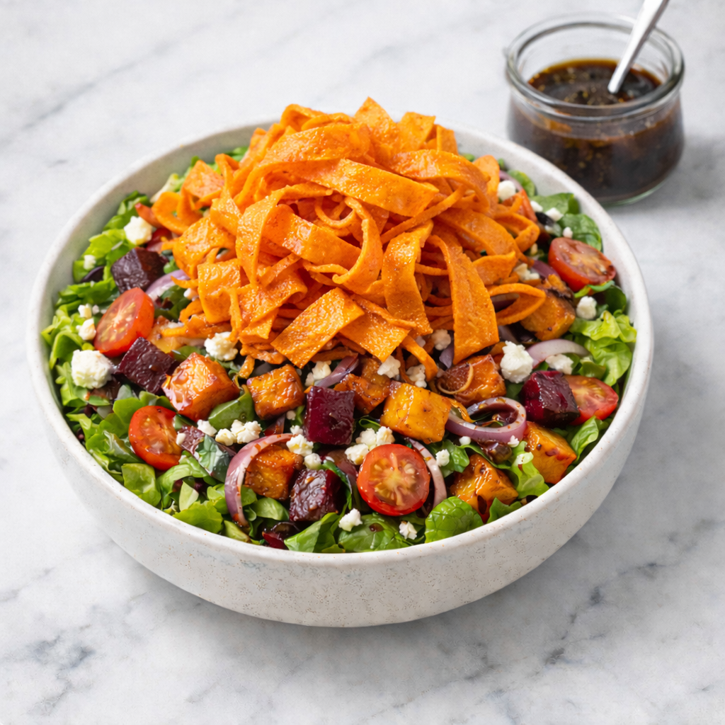 Crispy sweet potato salad